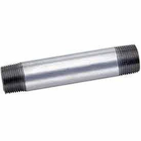 ANVIL 1 x 2 Pipe Nipple, Galvanized Steel, 150 PSI, Lead Free 0831023809